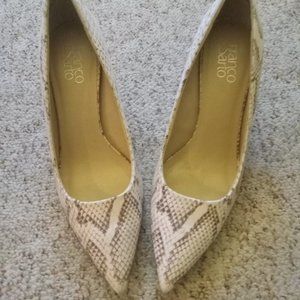 FRANCO SARTO size 9 snakeskin heels